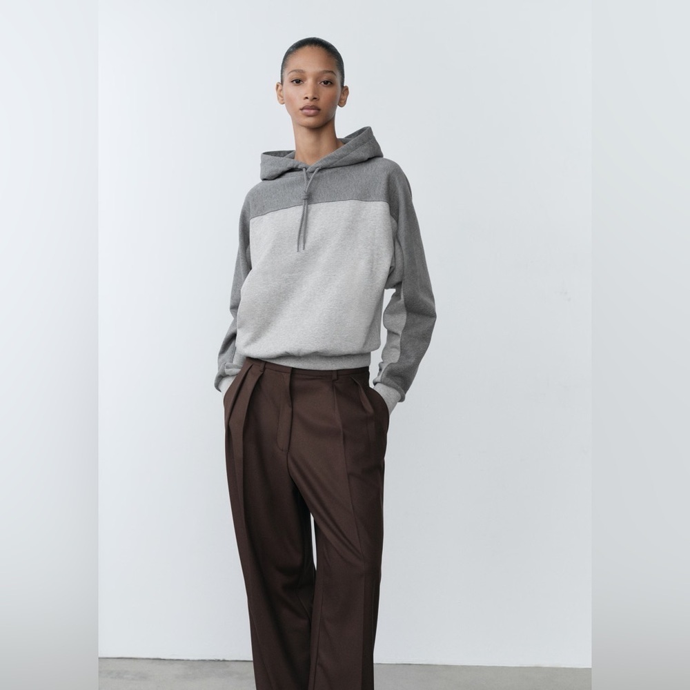Mango Light Grey cotton Hoodie NWT